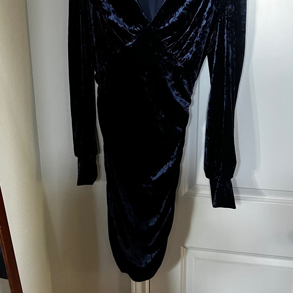 Steve Madden Elegant Velvet Navy Dress